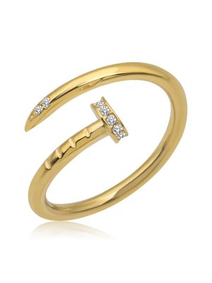 Zirkon Taşlı Çivi Yüzük