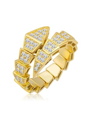 Zirkon Taşlı Yılan Yüzük