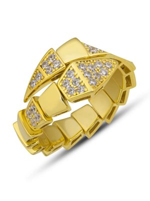 Zirkon Taşlı Serpenti Yılan Yüzük