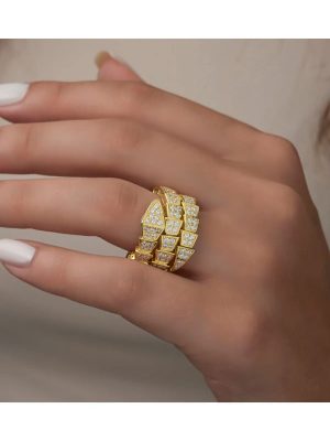 Zirkon Taşlı İkili Yılan Yüzük