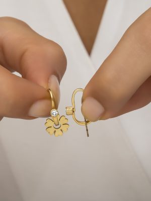 Zirkon Taşlı Göçmen Küpe